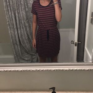 striped t-shirt dress